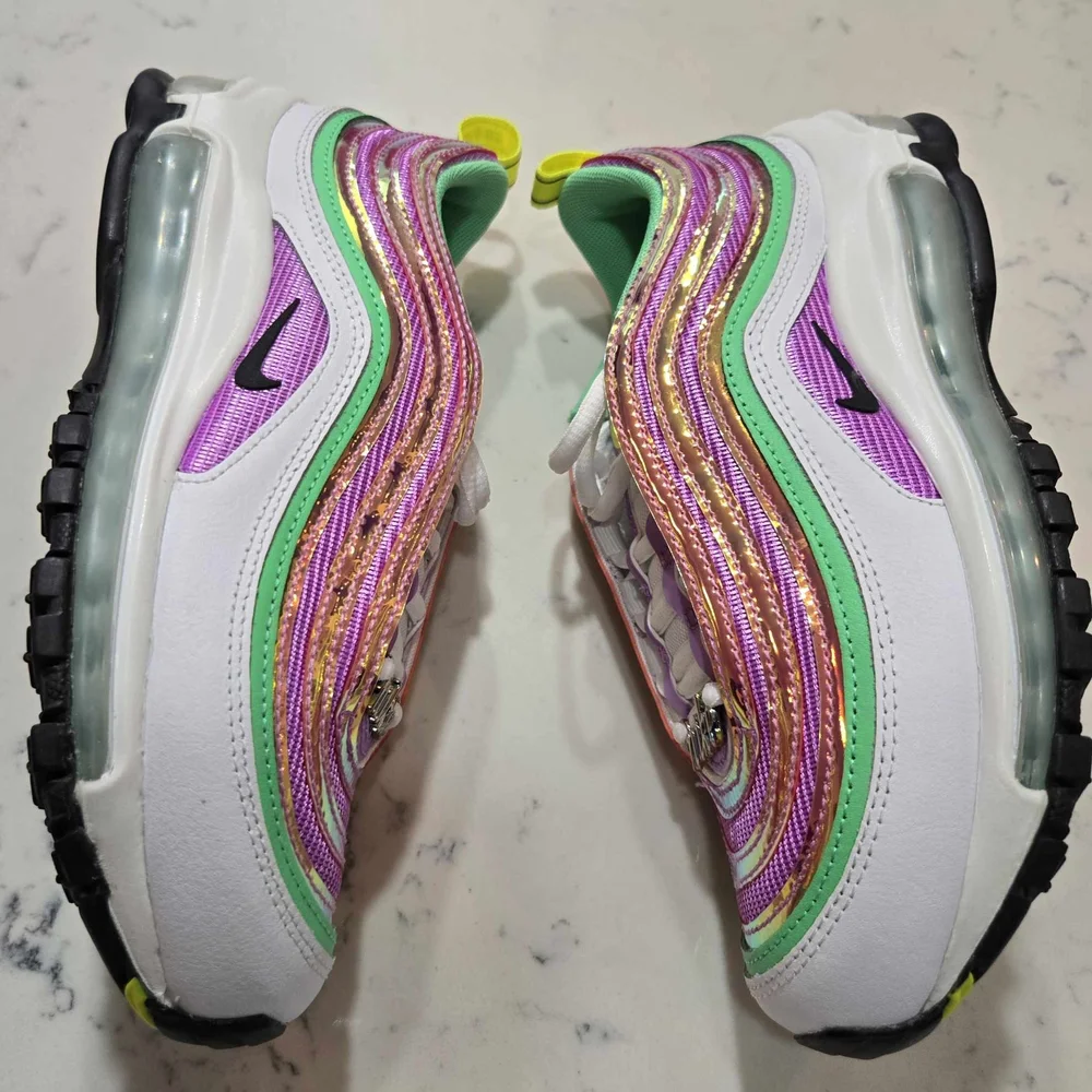 Nike Air Max 97 Women's SZ.6 Fuchsia Glow/Lemon Venom CW5591-100 New - Picture 3 of 16